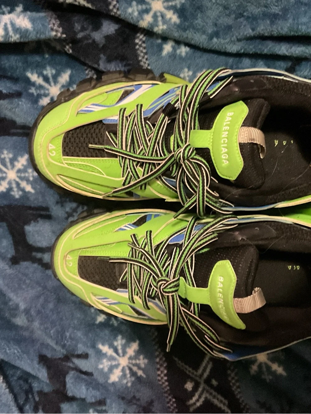 Balenciaga Men’s Neon Green Athletic Sneakers